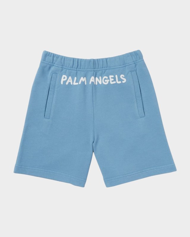 Boy's Classic Logo-Print Sweat Shorts, Size